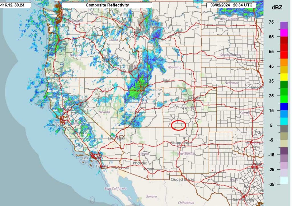 Radar this afternoon – Individual showers are moving towards the northeast.  The entire pattern is shifting east.