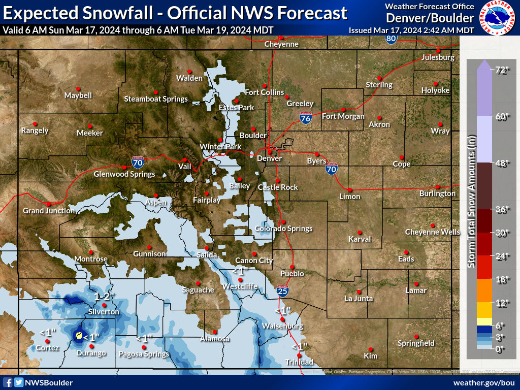 Storm Wrap UP! Though Showers Linger Today with Possible Thunderstorms, Again! 7 StormTotalSnowWeb1 CO