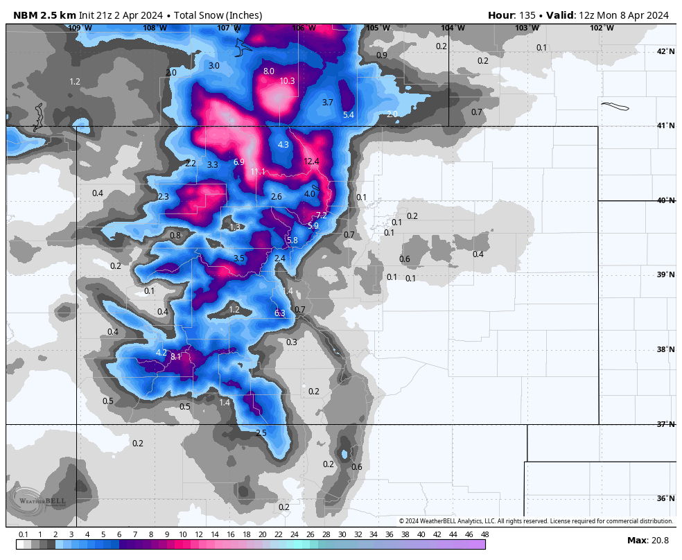 nbm conus colorado total snow 2577600 1