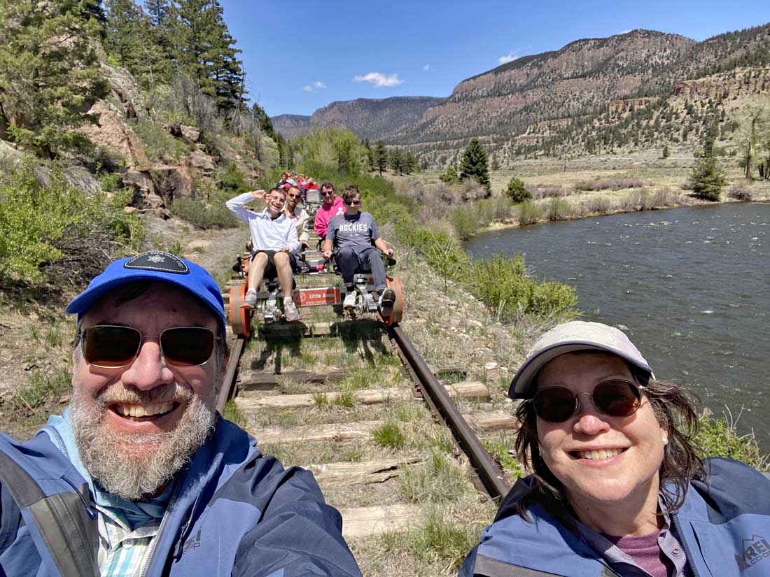 Family fun on the railbike in South Fork! – Pic taken 5/26/2024