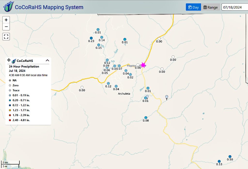 Dancing with the monsoon! 1 18 Jul CoCoRaHS