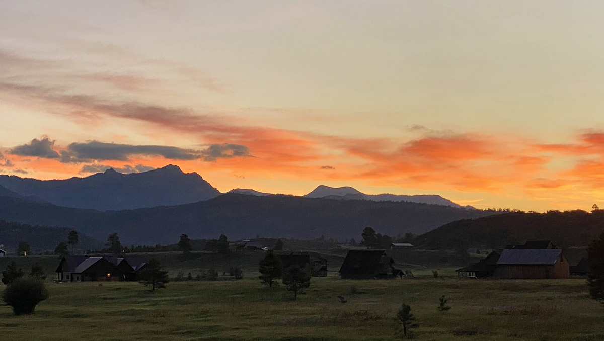 Pretty sunrise over the Eagle Peaks and Saddle Mountain - pic taken 8/28/2024