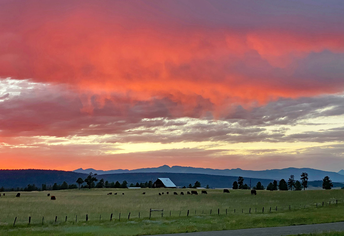 Another fantastic sunset over Pagosa Country! – pic taken 8/1/2024
