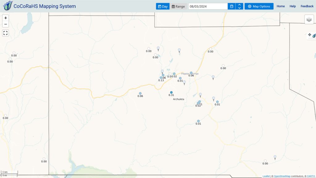 CoCoRaHS 24-hour precip reported this morning ranged from zero to 0.17”. The rain lottery winner was Dara in Loma Linda.