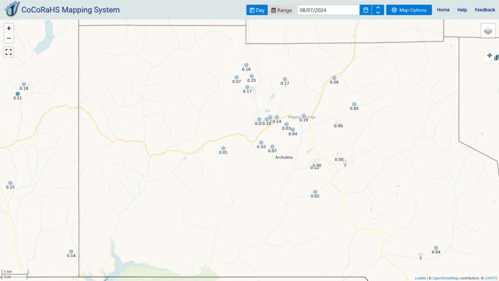 Ingredients are in place for good a soaking… 2 CoCoRaHS 24-hour precip reported Wednesday morning ranged from zero to 0.25”. The rain lottery winner was Mark just north of Hatcher Lake.
