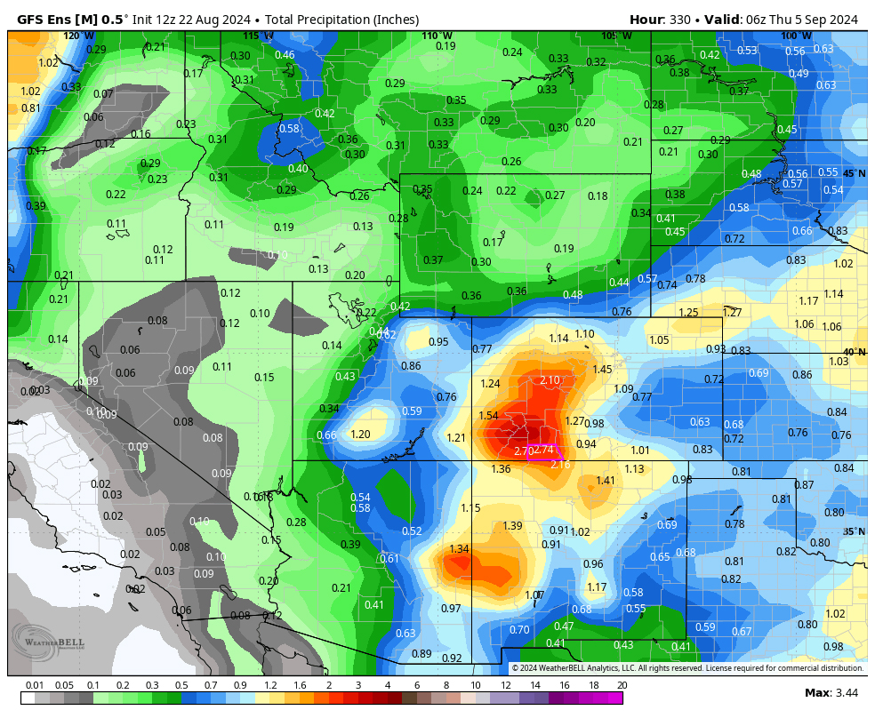 Wow! Big Nocturnal Storms! More to come! 8 GFS 8 to 14 day