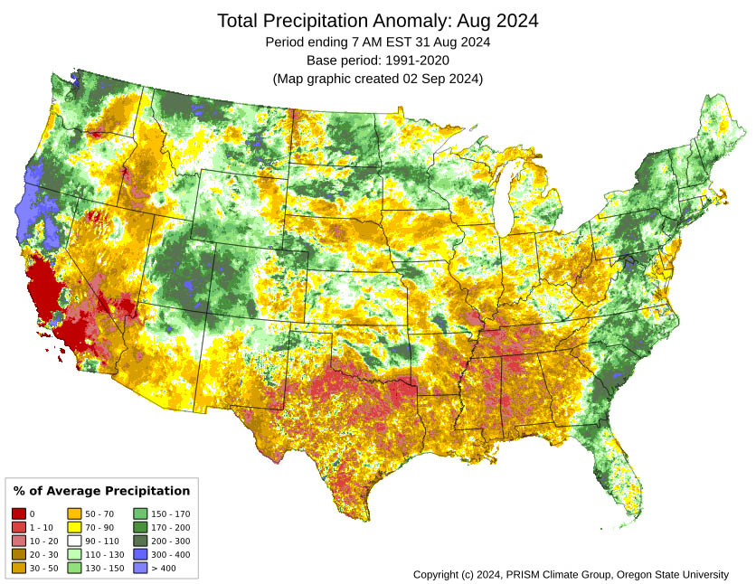 Pagosa Weather AUGUST SUMMARY & September Outlook 2 July mean precip anomalies were 150-170% above of average for most of Archuleta County.