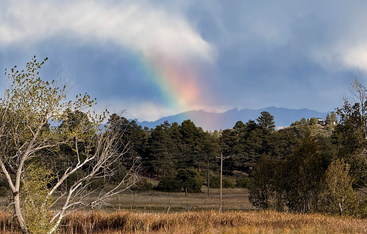A pretty rainbow on Friday evening – pic taken 9/27/2024