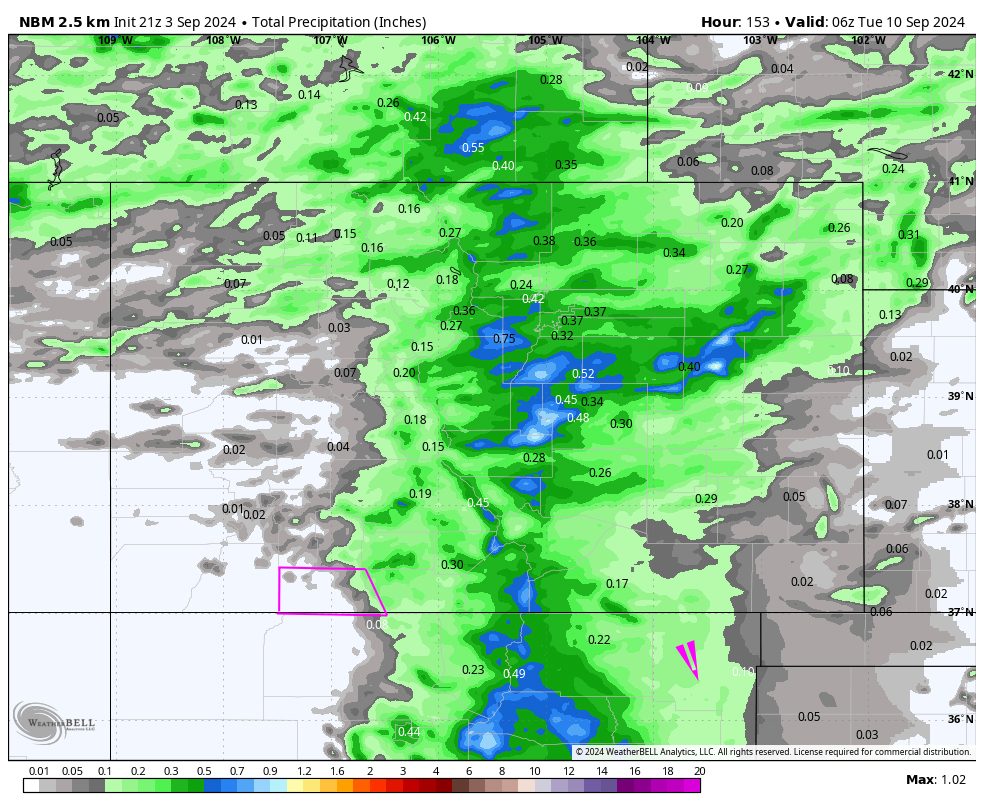 Playing the Rain Lottery; More Losers than Winners 5 Precip 7 day