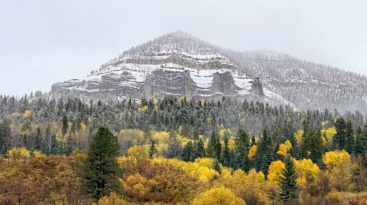 Fall meets winter in Pagosa Country – pic taken 10/19/2024