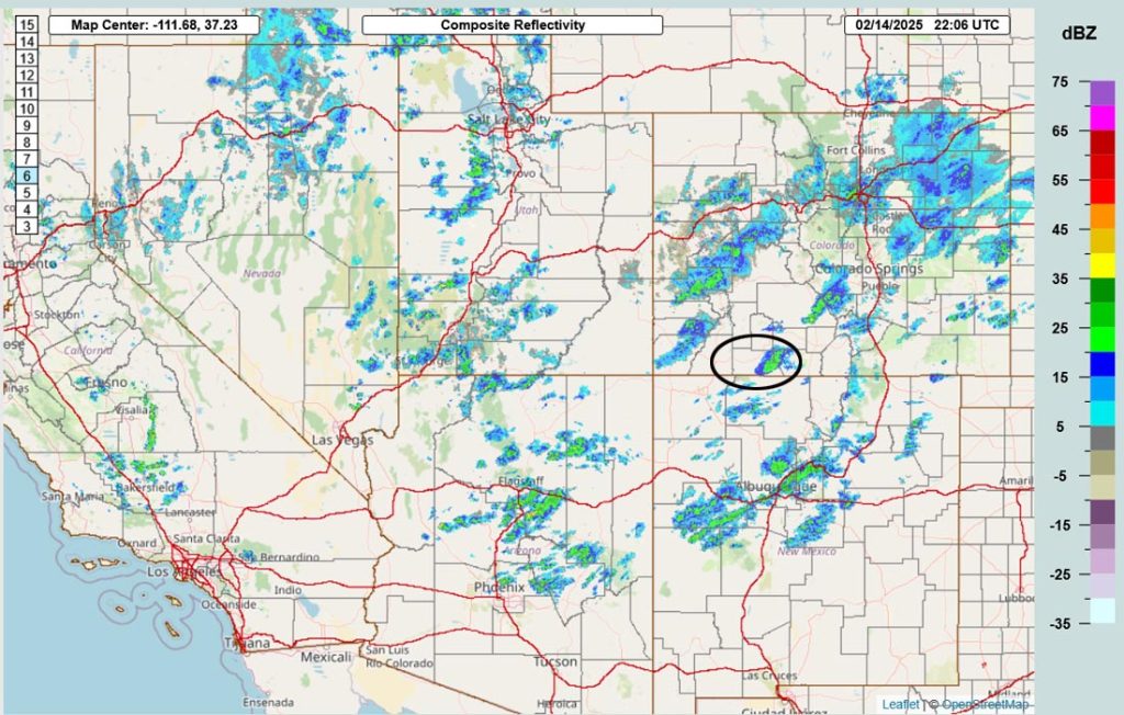 Finally looks like winter!… 3 Radar at 3:06pm Friday – Individual showers are moving towards the northeast while the entire pattern is shifting east. Hit and miss showers will decrease overnight and then increase a bit tomorrow afternoon as the trough moves through.