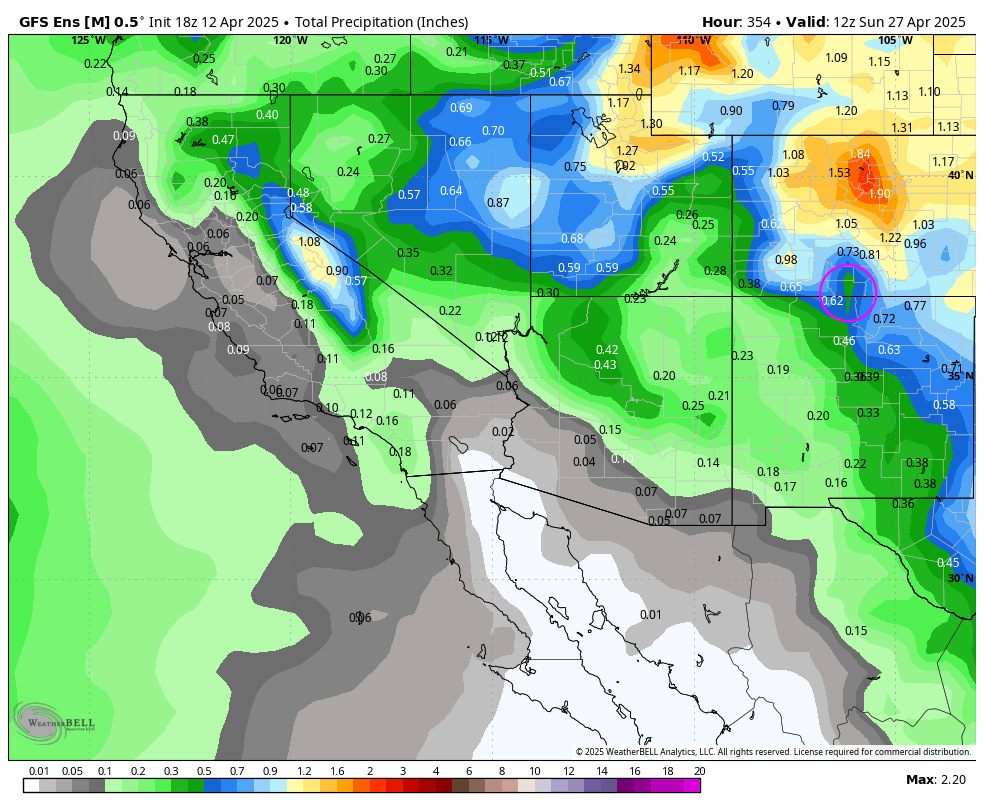 Back to Windy Season… 5 GFS 14 day