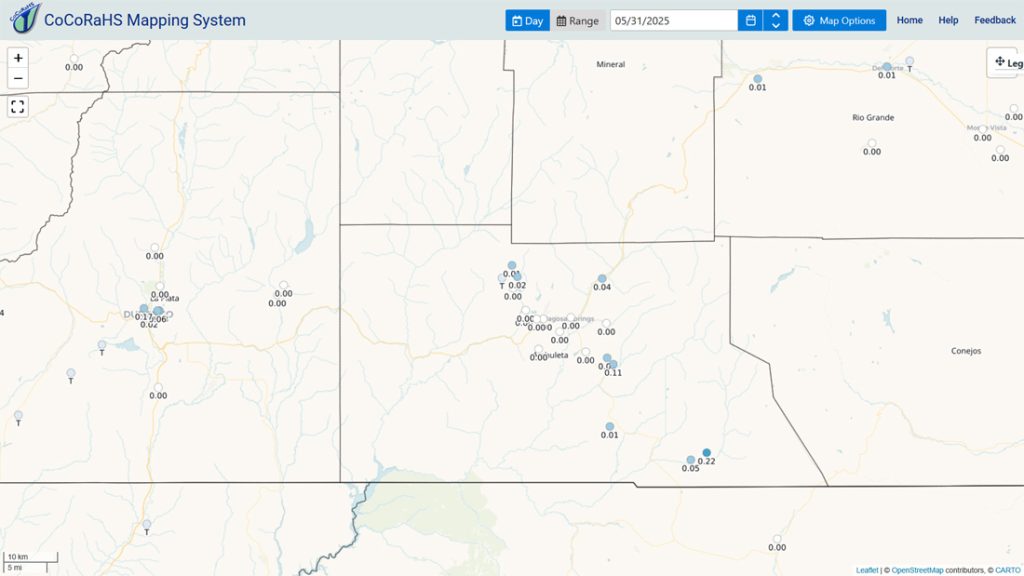 Monday, Tuesday, and Wednesday will be soakers… 1 CoCoRaHS 24-hour precip reports from this morning ranged from zero to 0.22”.