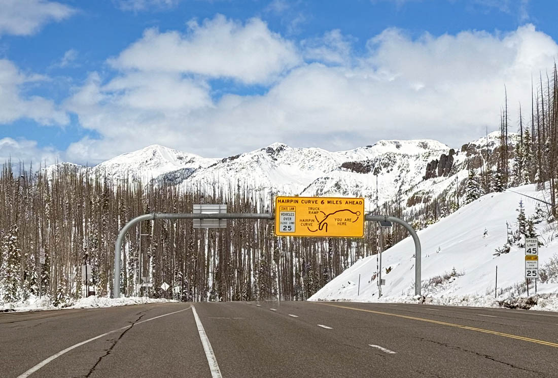 Beautiful drive over Wolf Creek Pass – pic taken 5/5/2025