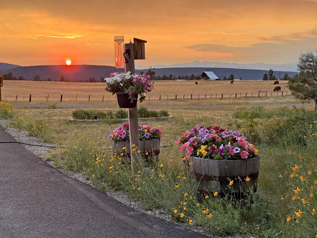 Another colorful sunset in our mountain paradise – Pic taken 7/14/2025