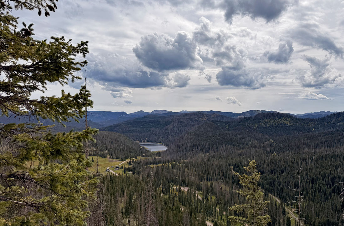 Clouds building over Alberta Park Reservoir this afternoon – Pic taken 7/29/2025