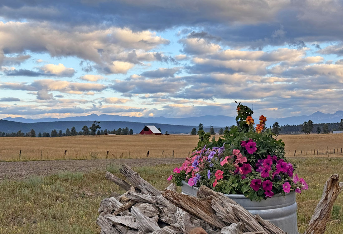 The clouds indicate moisture, but the atmosphere isn’t unstable enough for of us to get a soaking. – Pic taken 8/16/2025