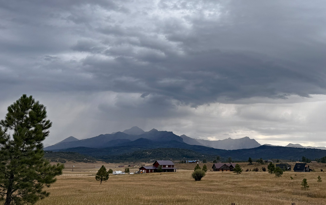Clouds and rain showers today are from remnants of Tropical Storm Juliette – Pic taken 8/29/2025