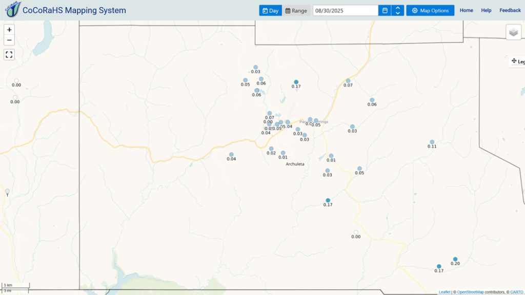 30 Aug 2025 pm CoCoRaHS 24hr precip