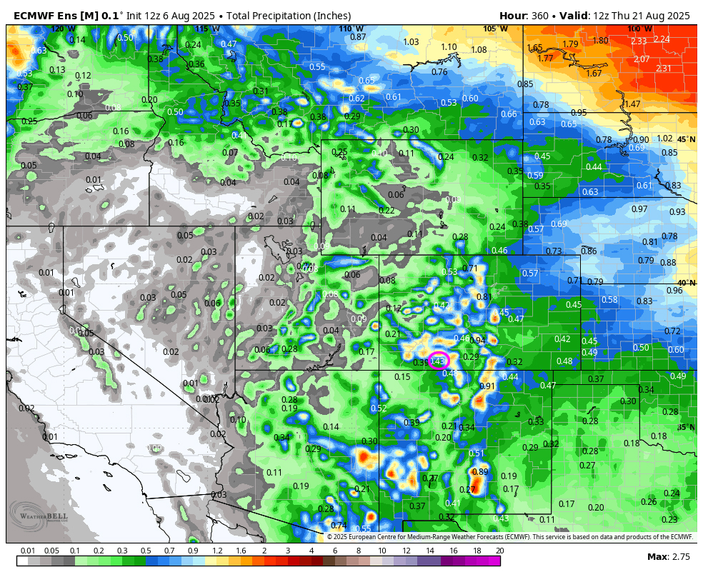 Euro 2 week Precip