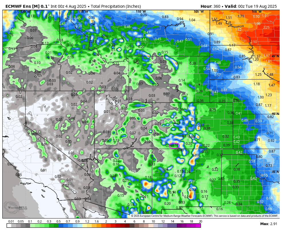 Dry through Wednesday with smoke... 6 Precip Euro 19th 6pm