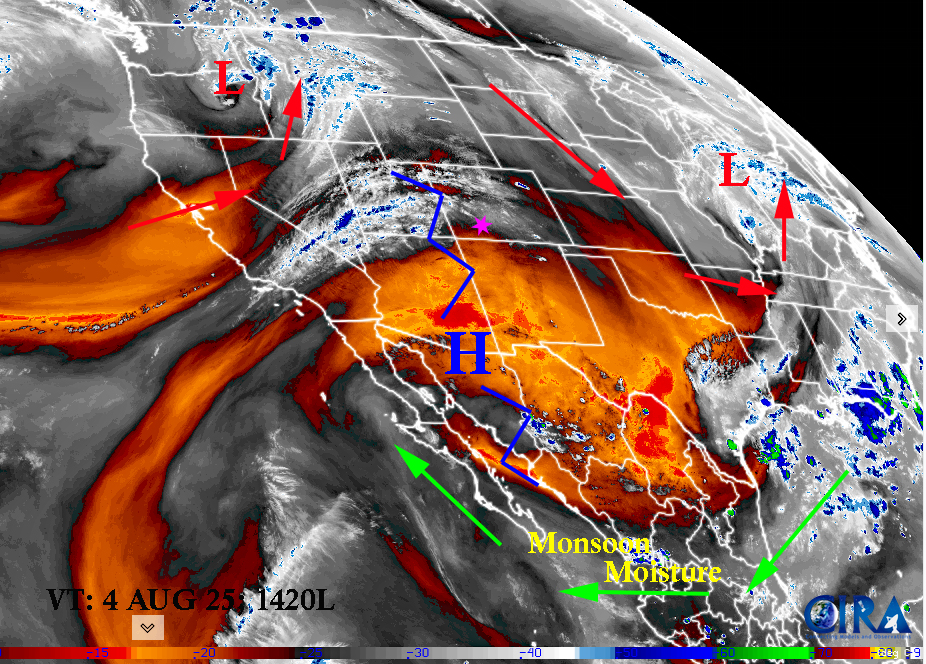 Dry through Wednesday with smoke... 3 SAT 4 AUG 25 1420L