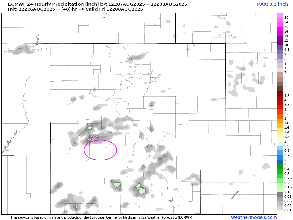 Thursday precip