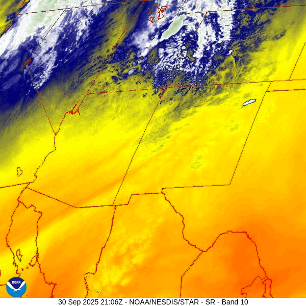 October could start off wet… 3 Water vapor satellite loop from roughly 3pm to 4pm Tuesday – We are catching the southern end of a trough moving east through UT. It will move through our area this evening.
