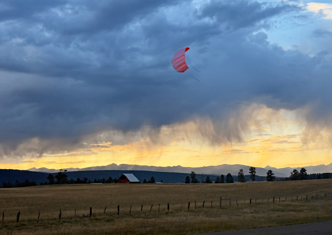 Flying our kite as the sun sets – Pic taken 8/31/2025