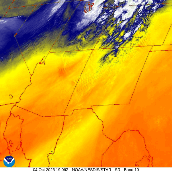 HARD FREEZE tonight – still not sure about next week… 2 Water vapor satellite loop from roughly 1pm to 2pm Saturday – The trough is oriented north to south across eastern UT and is moving west. Flow ahead of the trough is out of the southwest and is unstable. Flow behind the trough is out of the northwest, and is more dry and more stable. We still have a chance for a few spotty showers and thunderstorms until the trough moves through later this afternoon.