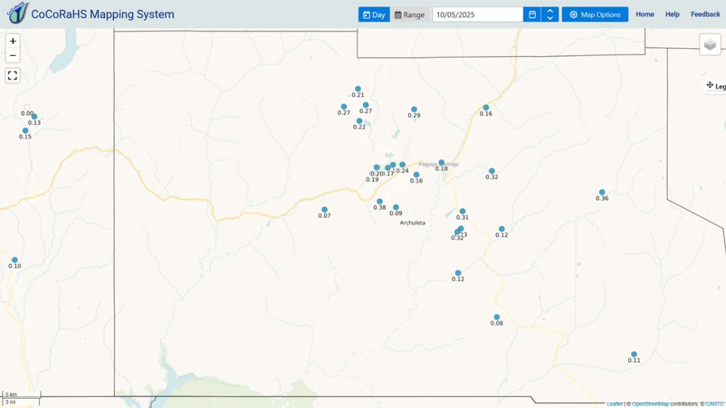Chances increase for Priscilla to visit… 1 CoCoRaHS 24-hour precip reports from Sunday morning ranged from 0.07” to 0.36”.