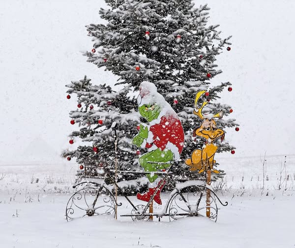 Grinch in snow