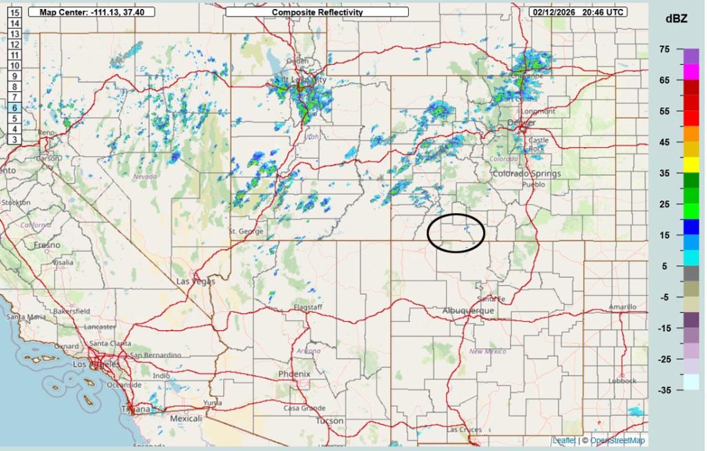 A little more mountain snow tomorrow and a good storm brewing next week… 2 Radar at 1:46pm Thursday – There are spotty showers across the region but it’s pretty quiet. It will get more active tomorrow.