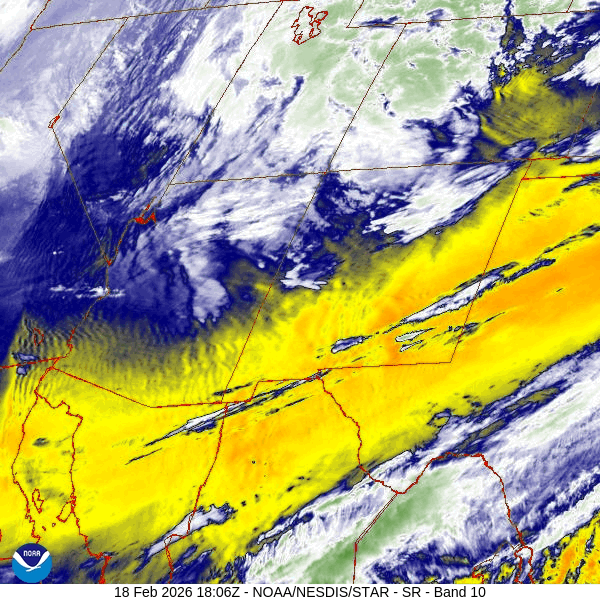 Pretty nasty this afternoon… 2 Water vapor satellite loop roughly 11am to noon Wednesday – Mother’s Nature’s snow machine is turned on! Strong, cold, moist, unstable southwest flow is squeezing out moisture when it hits our mountains. The cold front is still in the Flagstaff AZ area and moving east. It will move through our area around sunset tonight