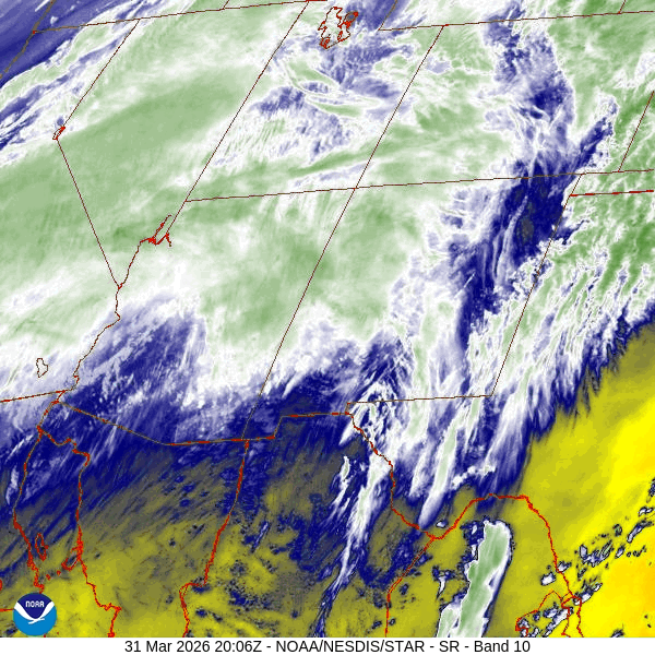 WINTER WEATHER ADVISORY for the mountains … 1 Water vapor satellite loop 2:15pm to 3:10pm Tuesday – The “hell high” is finally gone! A lot of moisture is streaming into the region ahead of tomorrow’s storm.