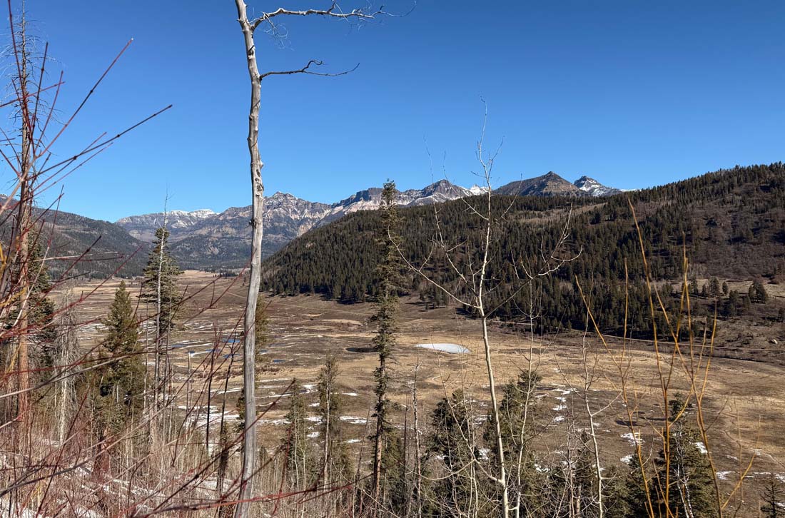 There should be 2-3 feet of snow in this valley – Pic taken 3/4/2026