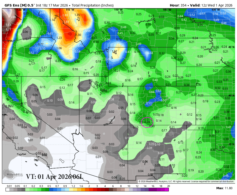 Beautiful St Patrick's Day with Breezy Winds 3 GFS 2 week