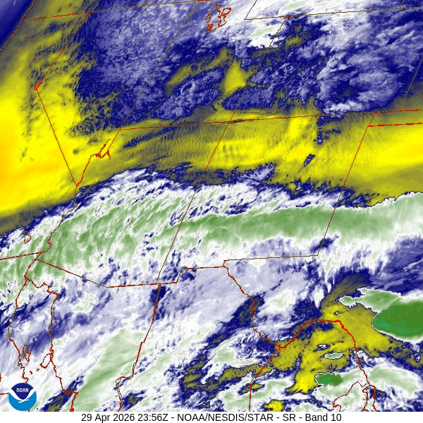Good chance for scattered showers on Friday… 1 Water vapor satellite loop 6-7pm Wednesday – This is a funky pattern that doesn’t favor us. A weak trough is slowly sliding south and making the atmosphere unstable. A good batch of moisture is trying to move north. Our best chance for precip is on Friday, but the Front Range should get a good soaking.