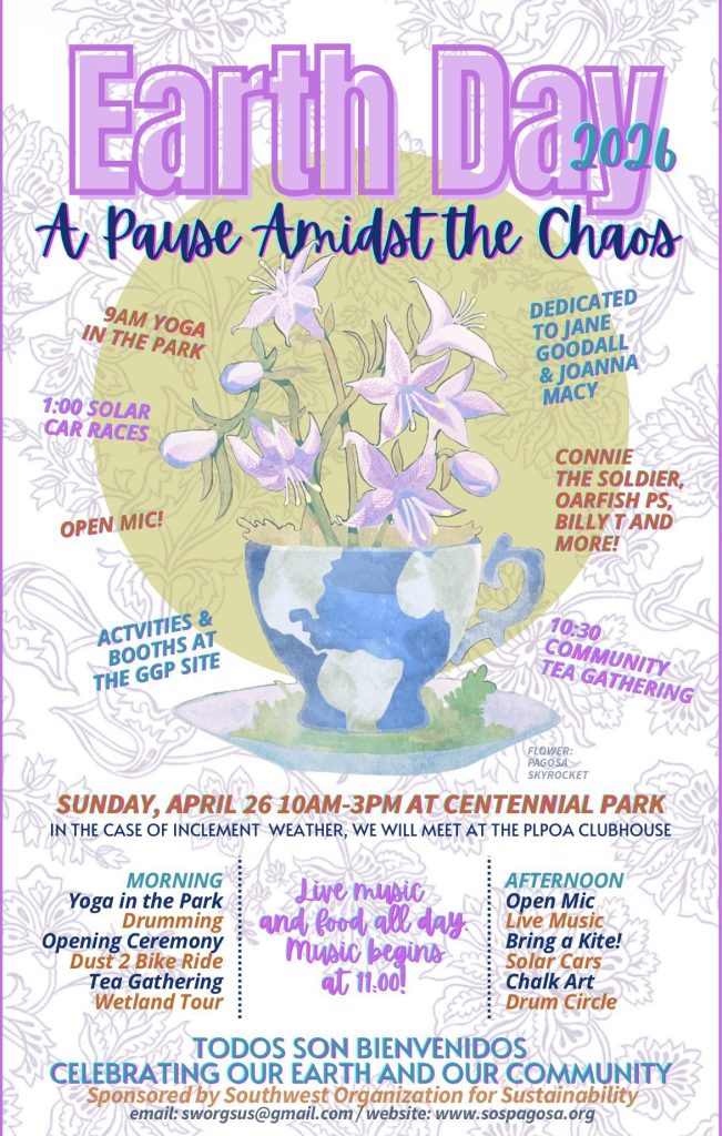 Earth Day Celebration will be at PLPOA Club House! 1 Earth Day Poster