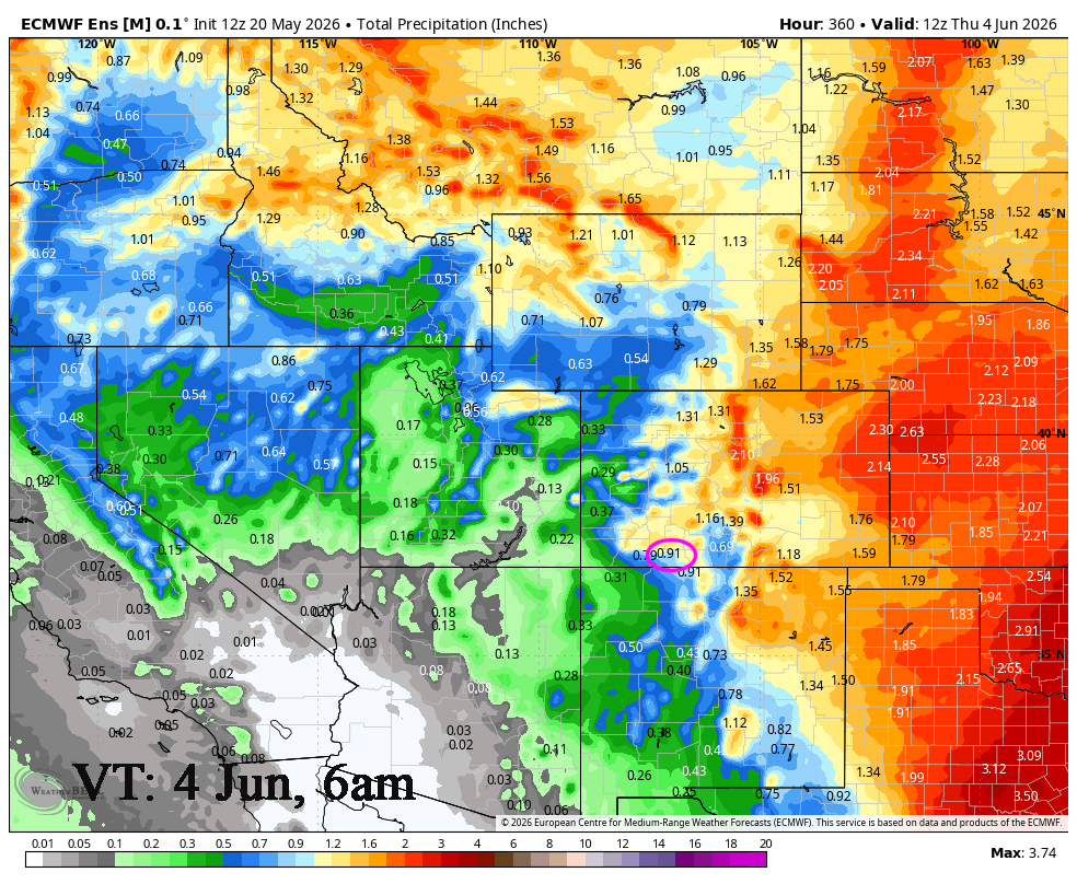 Unsettled Weather for the Weekend! 5 2 week Euro 20 May