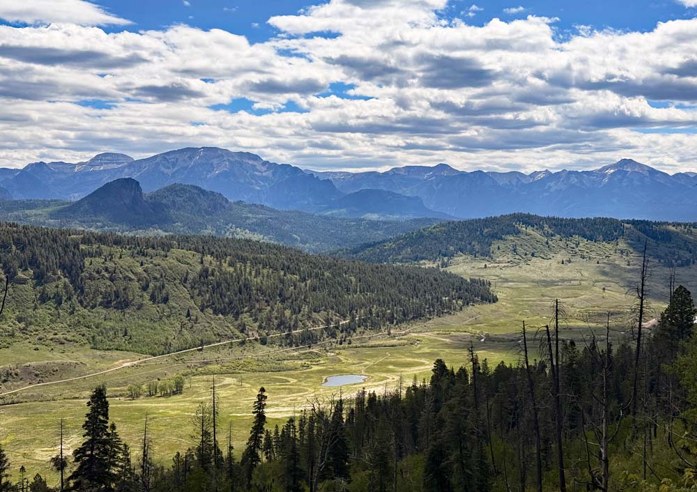 The weather is fantastic for getting outside! Love this view of the Weminuche valley.  – pic taken 5/29/2026