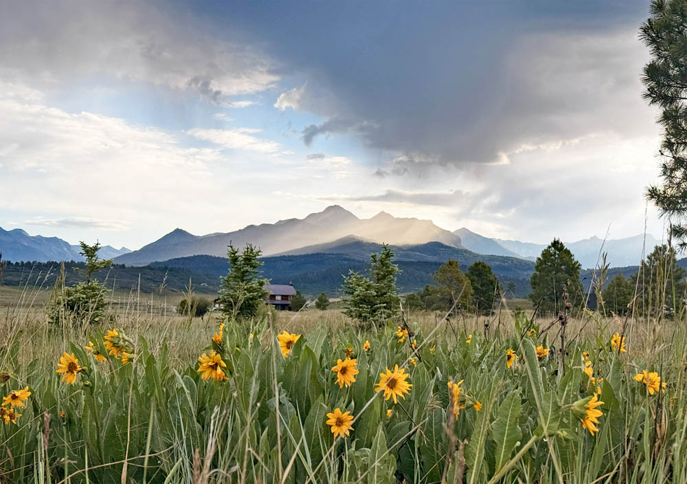 A morning shower over Pagosa Peak – pic taken 6/15/2026