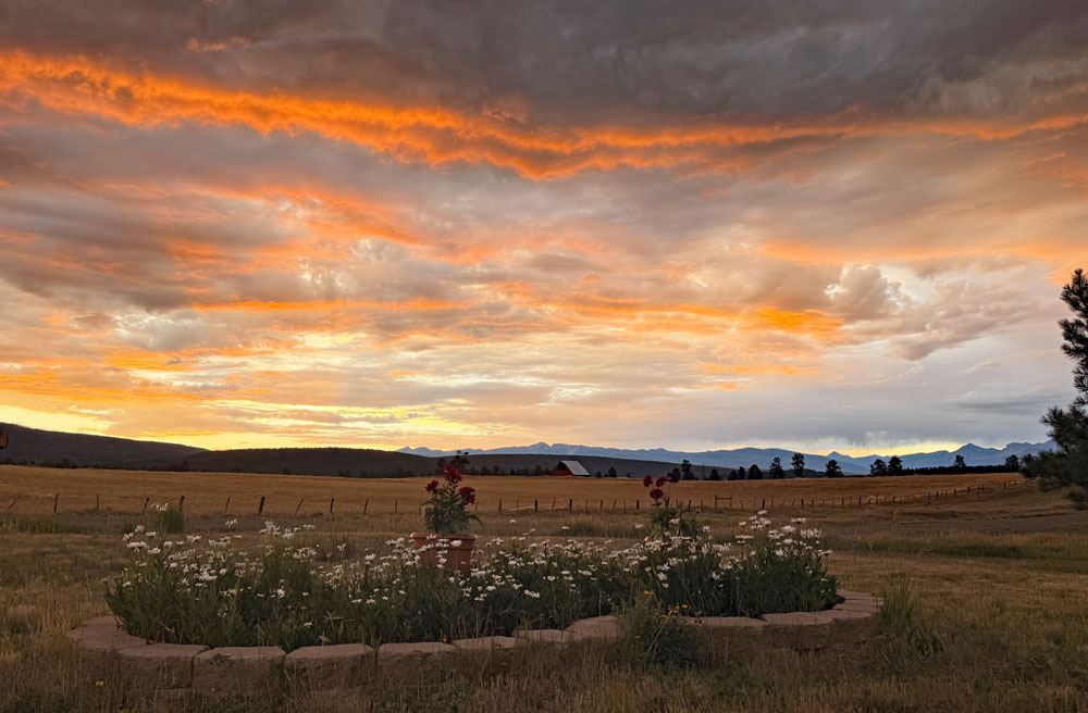 Pagosa Country sunset after a monsoon storm – pic taken 7/24/2026