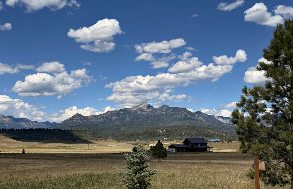 I call those clouds “pancake cu”. Cu is short for cumulus. They are also known as “fair weather cumulus”. They indicate stable conditions and dry weather.  – pic taken 8/15/2026