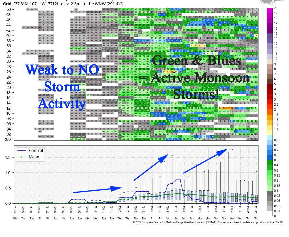2 week Meteogram
