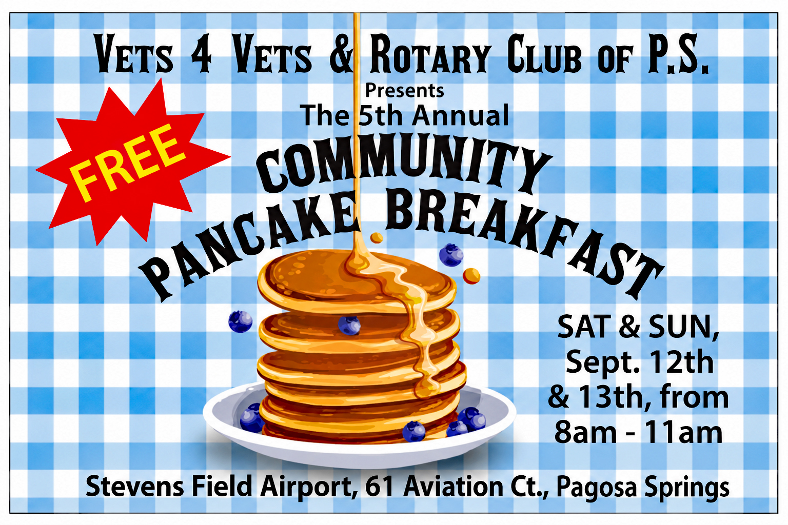 poster for community breakfast