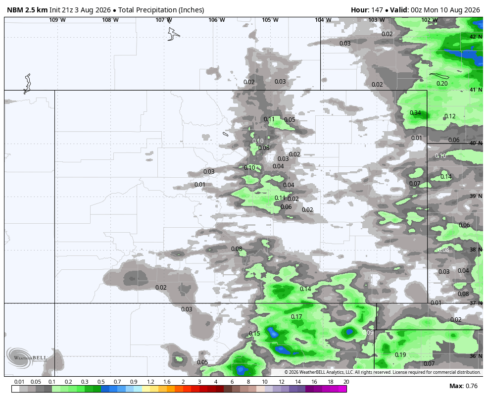Just sprinkles this week. Monsoon returns next week. 3 image
