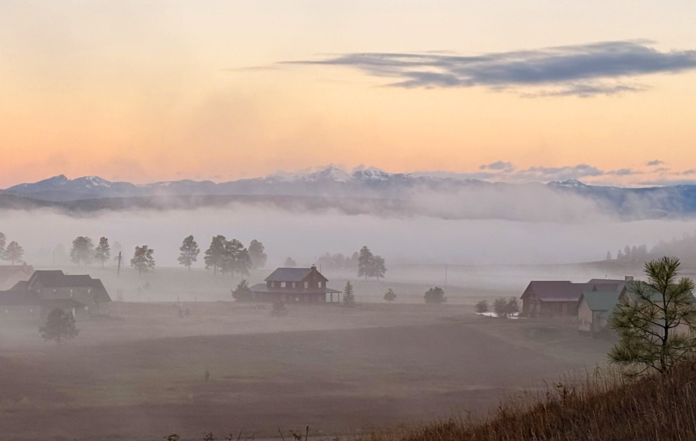 Pagosa Springs Weather Home 4 A little rain last night helped form fog this morning – Pic taken 10/20/2026